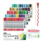 סט עט סימון מברשת בצבעי מים כפול קצה